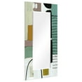 thumbnail image 2 of Empire Art Direct Abstract Rectangular Beveled Wall Mirror on Free Floating Printed Tempered Glass - 36" x 72", 2 of 9