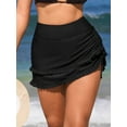 thumbnail image 6 of Charmo Womens Ruffled Hem Swim Skirts High Waisted Tankini Bottoms Drawstring Bikini Bottoms, 6 of 6