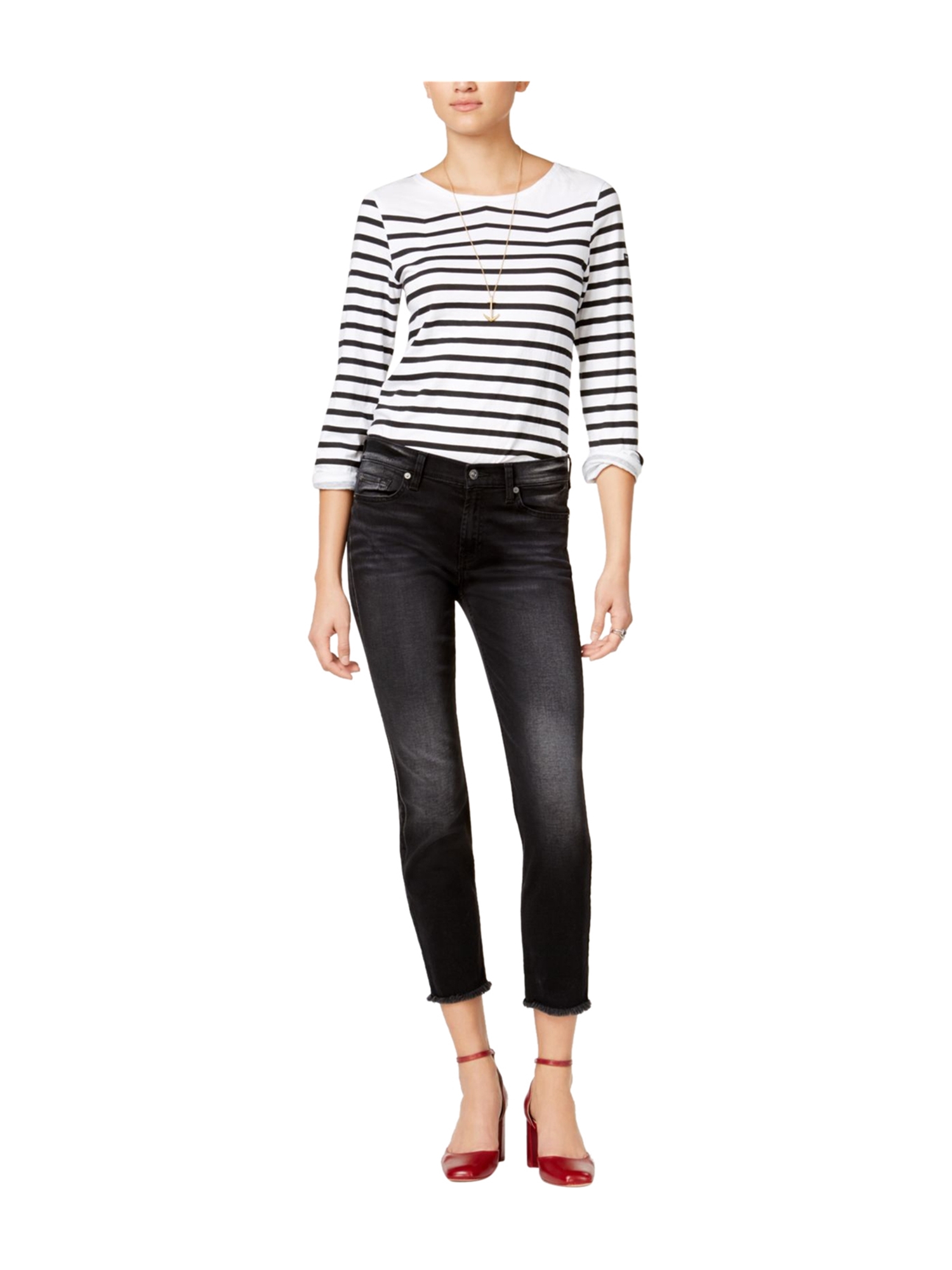 7 For All ManKind Womens Roxanne Raw 