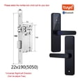 thumbnail image 2 of Door Lock, K7 Pro Biometric Fingerprint Door Lock Black Smart Lock Tuya App Remote Unlocking Password Keyless Lock Electronic Door Lock ,Easy to Install, 2 of 7