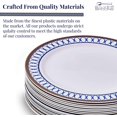 thumbnail image 4 of DISPOSABLE DESSERT PLATES | 20 pc | Heavy Duty Plastic Dishes | Elegant Fine China Look | Renaissance  Royal Blue (7.5), 4 of 7