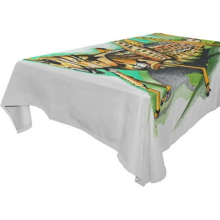 

POPCreation Watercolor Grasshopper Tablecloth 52x70 inches