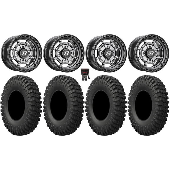 Sedona Rift 15x6 Wheels Grey 35" MotoCrusher Tires Polaris RZR XP 1000 / PRO XP / Ranger XP 900/1000