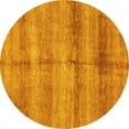 thumbnail image 1 of Ahgly Company Indoor Round Abstract Yellow Modern Area Rugs, 5' Round, 1 of 4