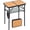 Retro Bamboo Pattern, variant on Mini Folding Camping Table - 2ft RV Space-Saving Table& /Learning Desk, Anti-Stain Desktop for Outdoor Glamping/Picnic/Patio & Indoor Decor (Retro )