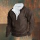 thumbnail image 1 of Blusa y camisa de manga larga con cuello alto para hombre, sudadera informal con capucha, cuello alto retro, cremallera, manga larga, holgada, blusa para hombre, 1 of 3