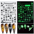 thumbnail image 1 of Calcomanía autoadhesiva 3D para uñas Calcomanía luminosa de calavera de araña de Halloween Wmkox8yii hjk4112, 1 of 1
