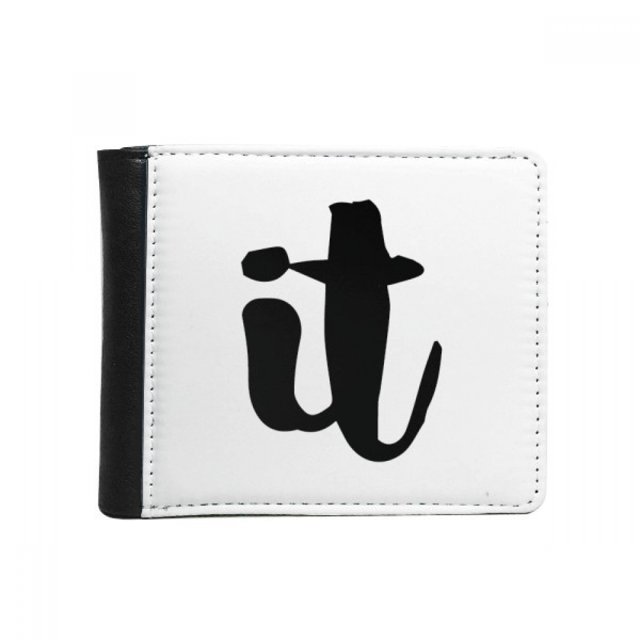 It Stylish Quote Handwrite Style Wallet Purse Flip Bifold Faux Leather Multi-Function