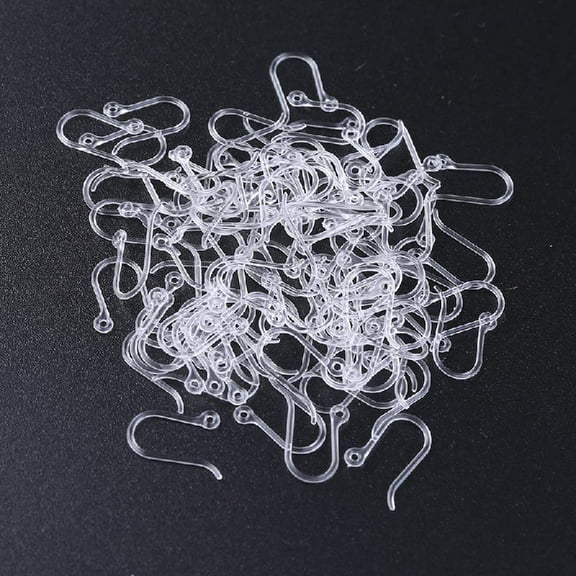 Non-Allergic Ear Shape Wire Hooks 100 Pcs Resin Earring Hooks for Jewelry Making