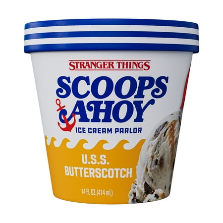 Scoops Ahoy USS Butterscotch Ice Cream, 14 fl oz Stranger Things Netflix