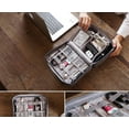 thumbnail image 3 of Travel Electronics Organizer Waterproof Cable Small Storage Bag for Electronic Accessories Large Shockproof Cable Storage Bag for Cord, 3 of 5