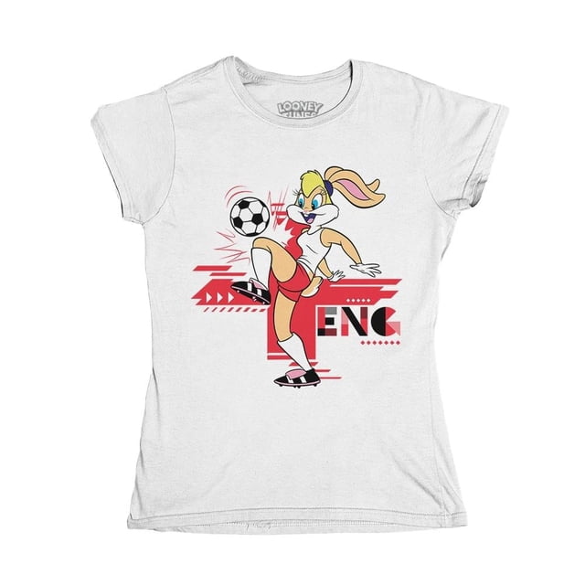 Playera Fan Army Looney Tunes Talla 4 Lola Bunny Mundial Inglaterra Manga Corta Blanca