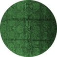 thumbnail image 1 of Ahgly Company Indoor Round Oriental Emerald Green Industrial Area Rugs, 8' Round, 1 of 4