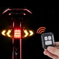 thumbnail image 2 of Luz trasera para bicicleta con intermitentes, recargable por USB, LED ultrabrillante, advertencia de seguridad, luces de freno inalámbricas, 2 of 5
