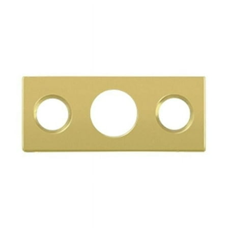 Deltana  Brass Strike Plate - Polished Brass - 7 in.