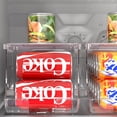 thumbnail image 7 of Stackable Refrigerator Organizer, Soda Can Dispenser Pop Cans Container Beverage Holder with Lid for Fridge, Freezer, Kitchen, Clear Plastic Storage Bins-Holds 10 Cans Each (One), 7 of 7