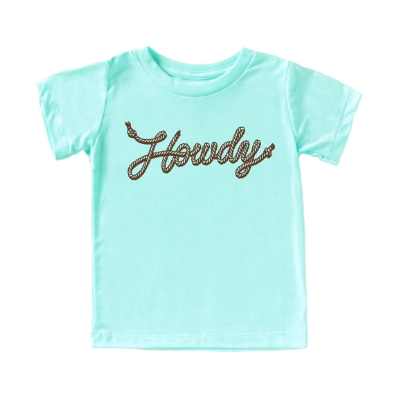 Trendy Howdy Rope Shirt for Youth and Toddler Boys and Girls Western Tee for Kids Chill Shirt 12 Months