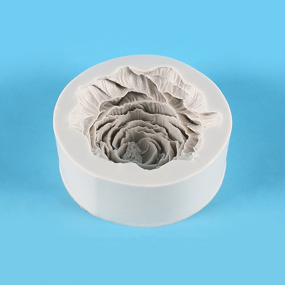 4pcs Flower Shape Candle Silicone Molds for Scented Candle Making Light Grey 9.5x3.5cm