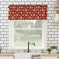 thumbnail image 4 of Christmas Gingerbread Man Valances for Windows Snowman Xmas Tree Star Red Rod Pocket Curtain Valance Window Treatment Short Curtains for Kitchen Living Room, 60"x18", 4 of 5