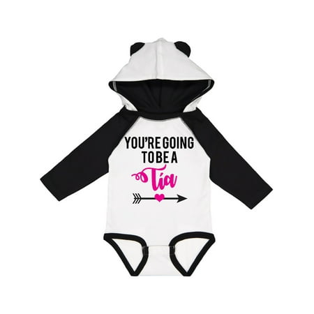 

Inktastic you re going to be a tia Gift Baby Boy or Baby Girl Long Sleeve Bodysuit