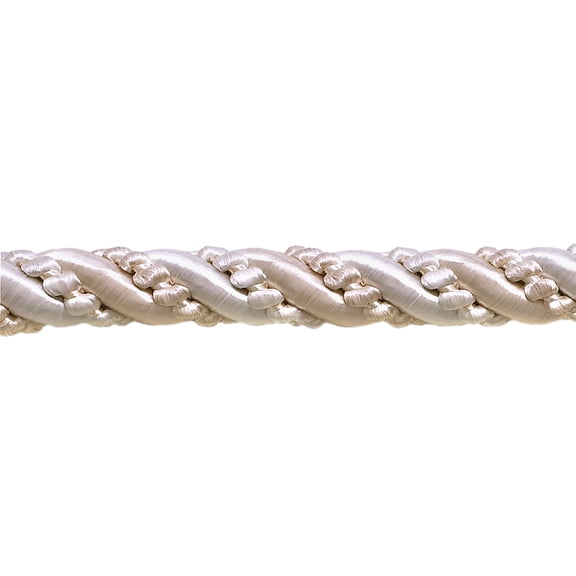 7/16" (1cm) Large Decorative Rope Cord Trim # 716I2NL,, Seashell Ivory #5055 (White Ivory, Off White) Sold By The Yard (36"/3 ft/0.9m)