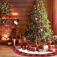 thumbnail image 6 of Fangsheng Burlap Christmas Tree Skirt Rustic Farmhouse Xmas Holiday Decorations, 30", 6 of 7