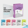 thumbnail image 3 of Enday 1/2 Inch Binder 3 Ring Binders with Pockets for Home, Office, School Supplies Organization, Purple 6 Pc, 3 of 7