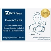 DNA Direct Paternity Test Kit - All Lab Fees & Shipping to Lab Included - at Home Collection Kit for Father and Child - Results in 1-2 Business Days