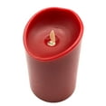 thumbnail image 2 of Raz Imports 3.5"X5" Push Flame Red Pillar Candle, 2 of 6