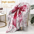 thumbnail image 4 of Pink Bow Flowers Floral Blanket Gifts for Women Kids Girls Lady Birthday Christmas Decor Mom Wife Sisters Daughter Grandmother Easter Mother''s Day Throw Blankets 50"x60", 4 of 6