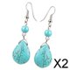 thumbnail image 1 of Pendientes de color Turquesa Yinane 2 piezas, 1 of 8