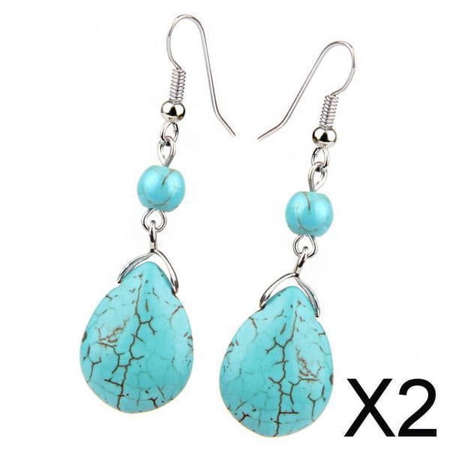 Pendientes de color Turquesa Yinane 2 piezas