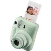 Fujifilm INSTAX MINI 12 Instant Film Cameras, Bundle with PixiByte Microfiber Cloth, Green