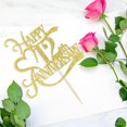thumbnail image 2 of Fiesta de 12º aniversario de Cake Topper Yetxel Gold Glitter, 2 of 6