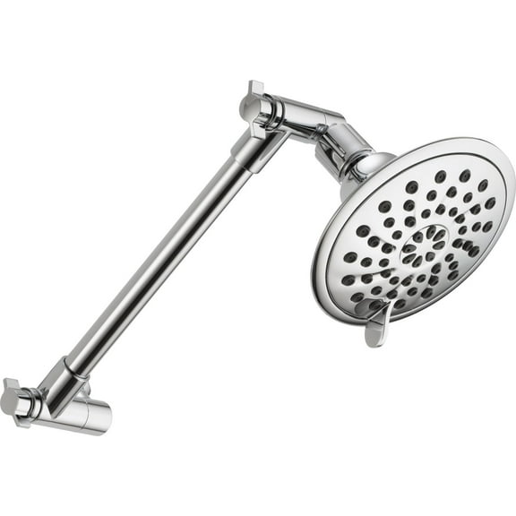 Peerless 3-Setting Shower Head with Adjustable Arm in Chrome