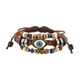 thumbnail image 4 of Pulsera de cuero PU , pulsera con , brazalete, brazalete, pulseras de estilo vintage, pulsera tallada hueca para hombres y mujeres Marrón Yinane Pulsera trenzada, 4 of 8
