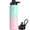 Green Pink Gradient, variant on GEDUX 24oz Insulated Stainless Steel Water Bottle with 2 Leak Proof Lids (Spout Lid and Straw Lid) Wide Mouth for Sports and Travel