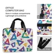 thumbnail image 4 of FORMRS 16" Laptop Bag Carrying Sleeve Case with Handle Travel Shoulder Briefcase, Green Simple Triangles, 4 of 8
