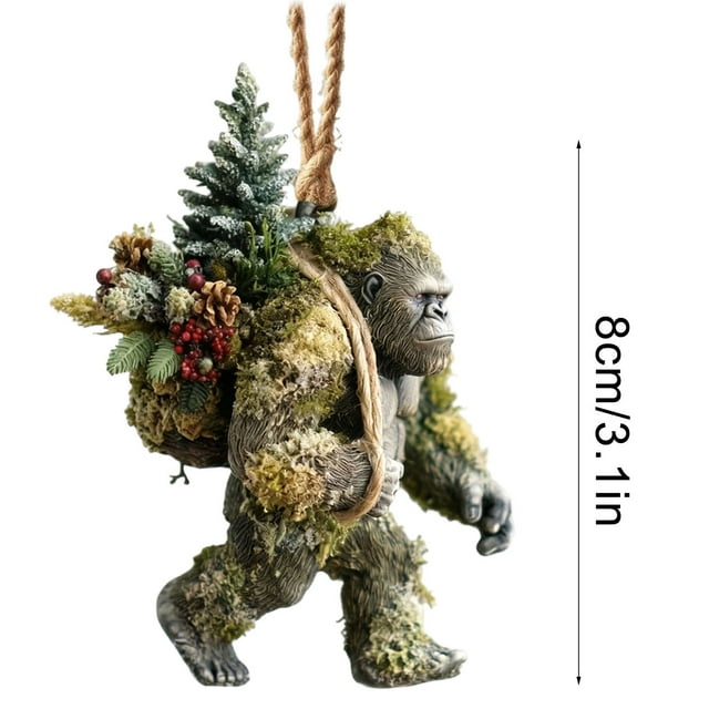 REZUOFI 4 PCS Christmas Ornament with Holiday Magic, Funny Festive Decor for Tree, Durable Double-Sided Print, Unique Wildlife Design, Gift for Collectors