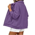 thumbnail image 5 of Hurxie Full Zip Up Hoodie Women Lightweight Soft Slim Fit Long Sleeve Hooded Tops Casual Sweatshirt with Pockets, 5 of 6