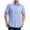 Blue, variant on Mens Plaid Short Sleeve Button Down Shirts 100% Cotton Regular Fit Casual Gingham Shirts