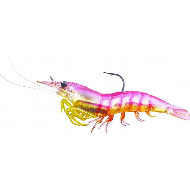 LiveTarget SSF100SK920 Rigged Shrimp Soft Bait w/Rattle, 4", 1/2