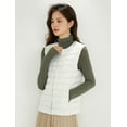 thumbnail image 2 of Wenseny Women’s Quilted Down Puffer Vest Warm Button Outerwear Padded Coat White 3XL, 2 of 7