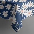 thumbnail image 5 of Dark Blue Daisy Flower Pattern Square Tablecloth,Waterproof Square Table Cover,Wipeable Spillproof Washable Table Cover for Home Kitchen Party Decor 52"x52"(132x132cm), 5 of 6