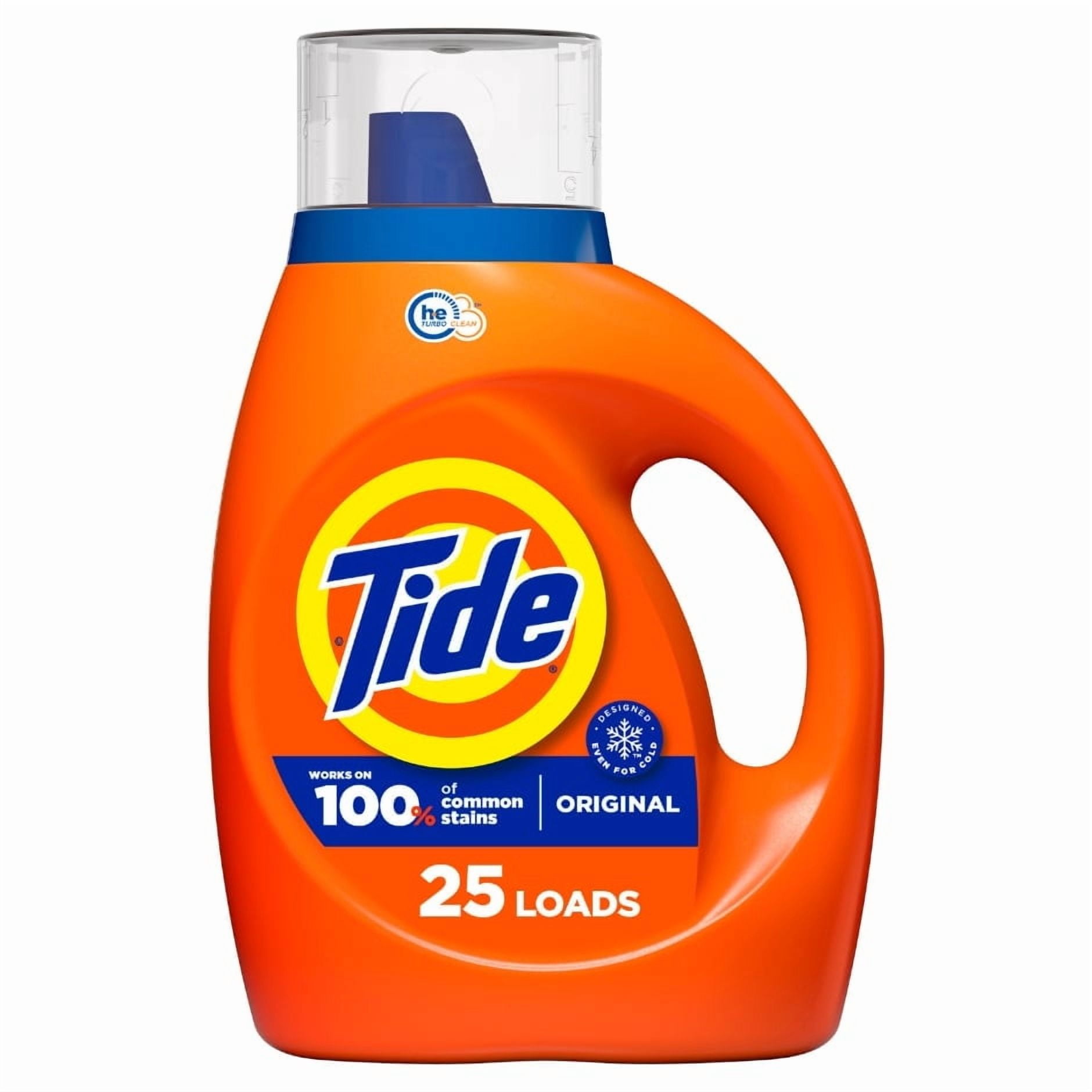 Tide Original Liquid Laundry Detergent (Pack 2) - 50 Loads, 68fl