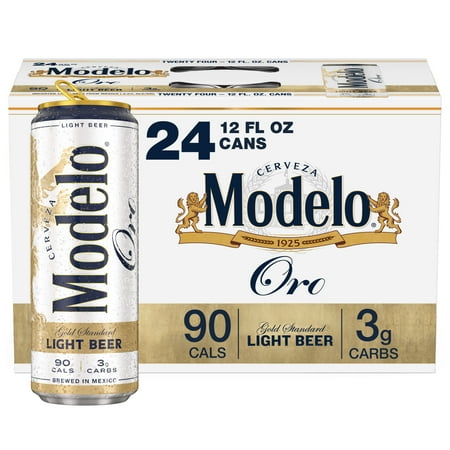 Modelo Oro Mexican Lager Import Light Beer, 24 Pack 12 fl. oz. Cans, 4.0% ABV