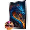thumbnail image 2 of Cuadros Decorativos 5D bricolaje taladro cuadrado completo diamante pintura dragón Kit hogar decoración arte artesanía Wdftyju  de costura negro 4 estilos, 2 of 9