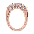 thumbnail image 2 of 1 Carat (ctw) 5-Stone Diamond Wedding Band Ring in 14K Rose Gold (Ring Size 5), 2 of 5