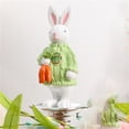 thumbnail image 2 of Easter Bunny Resin Figurine Desktop Ornament Home Sculpture For Festival Celebration, 2 of 6