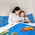 thumbnail image 4 of Castle Fairy Boys Girls Cartoon Truck Twin Bedding Sets,Car Theme Bedding Comforter Set, 4 of 8